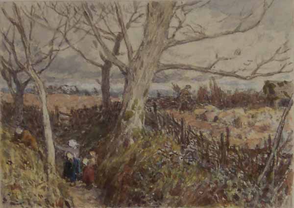 Country Lane with Figures